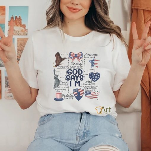 Coquette God Says I Am 4th Of July Shirt