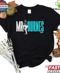 Corbin Burnes Mr. Burnes Arizona Diamondbacks T-shirt featuring a bold design that showcases the star pitcher's powerful presence on the mound. Show your support for Burnes and the Arizona Diamondbacks with this standout, fan-favorite apparel.