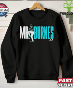 Corbin Burnes Mr. Burnes Arizona Diamondbacks T-shirt featuring a bold design that showcases the star pitcher's powerful presence on the mound. Show your support for Burnes and the Arizona Diamondbacks with this standout, fan-favorite apparel.