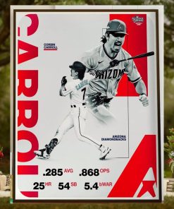 Corbin Carroll Combination Of Power And Speed Won Him NL Rookie Of The Year Honors Home Decor Poster Canvas