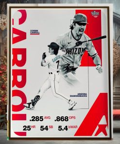 Corbin Carroll Combination Of Power And Speed Won Him NL Rookie Of The Year Honors Home Decor Poster Canvas