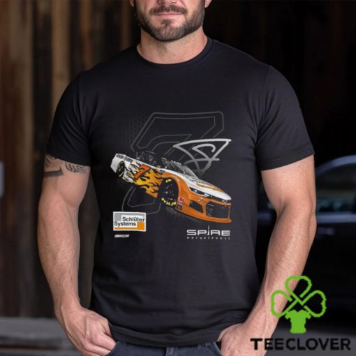 Corey LaJoie Checkered Flag Black Graphic 1 Spot T Shirt