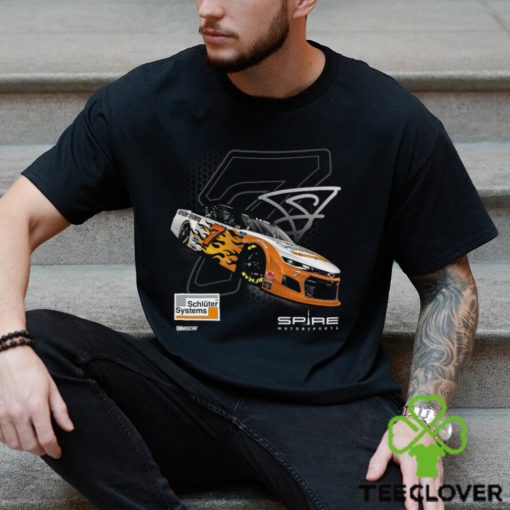 Corey LaJoie Checkered Flag Black Graphic 1 Spot T Shirt