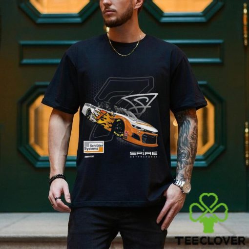 Corey LaJoie Checkered Flag Black Graphic 1 Spot T Shirt