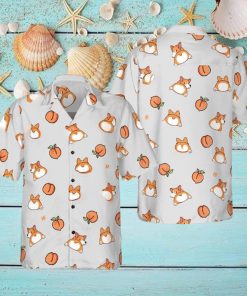 Corgi Butt And Peaches Seamless Hawaiian Shirt Aloha Casual Shirt For Men And Women