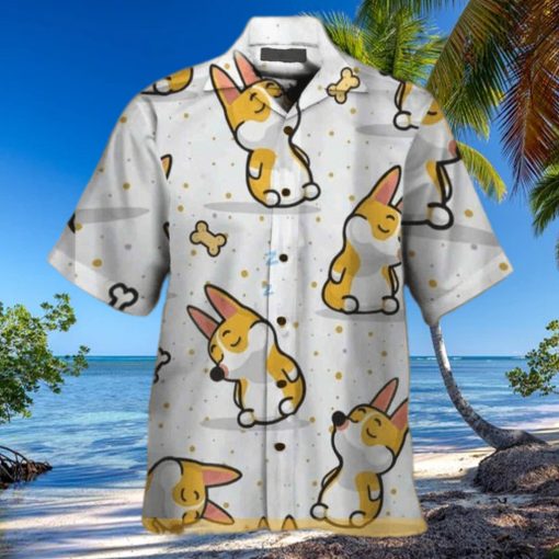 Corgi Chibi Funny Hawaiian Shirt Gift For Beach Lovers