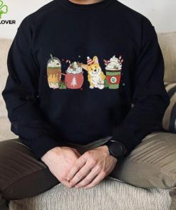 Corgi Coffee Latte Winter Christmas Dog Mom Holiday Shirt