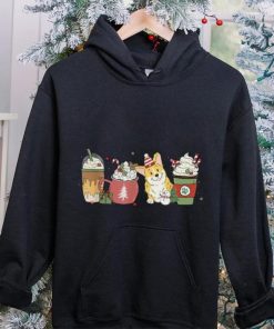 Corgi Coffee Latte Winter Christmas Dog Mom Holiday Shirt