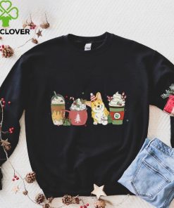 Corgi Coffee Latte Winter Christmas Dog Mom Holiday Shirt