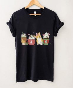 Corgi Coffee Latte Winter Christmas Dog Mom Holiday Shirt
