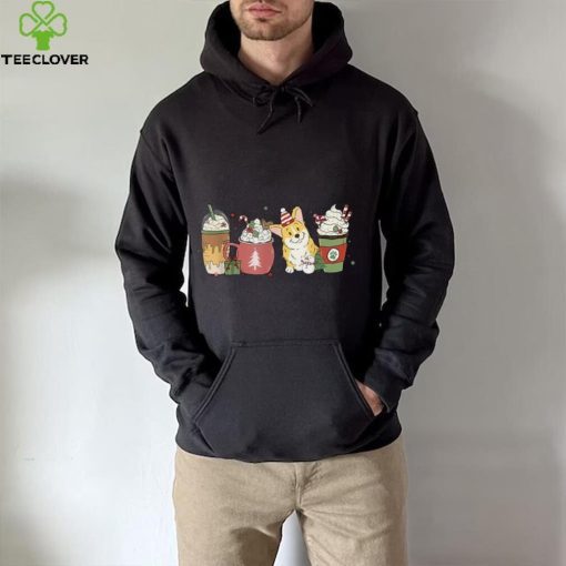 Corgi Coffee Latte Winter Christmas Dog Mom Holiday Shirt