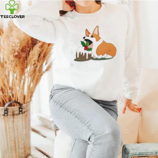 Corgi Eating Cupcake Christmas Corgi Shirt