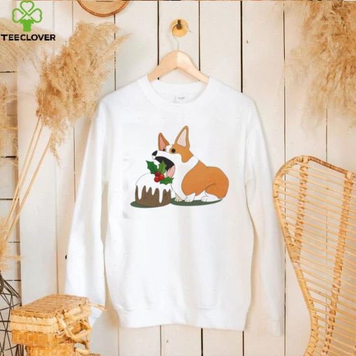 Corgi Eating Cupcake Christmas Corgi Shirt