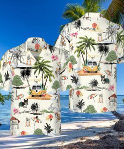 Corgi Hawaii Beach Hawaiian Shirt