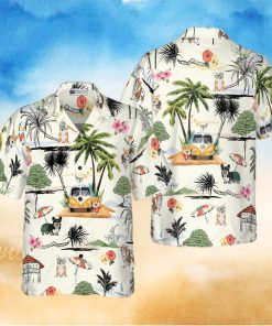 Corgi Hawaii Beach Hawaiian Shirt