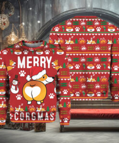 Corgi Merry Corgmas Ugly Christmas Sweater
