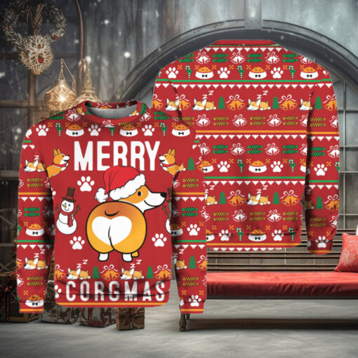 Corgi Merry Corgmas Ugly Christmas Sweater