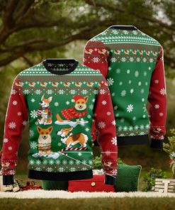 Corgi Snow Day Christmas Gift Ugly Christmas Sweater Xmas Holiday