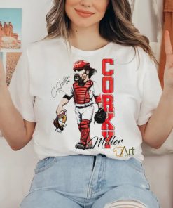 Corky Miller cartoon Hall of Heroes signature shirt