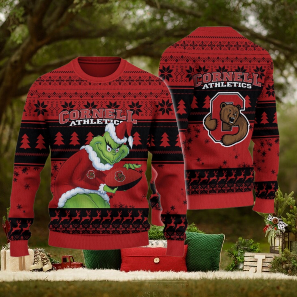 Cornell Big Red Grinch Ugly Christmas Sweater Cornell Big Red Grinch Ugly Christmas Sweater