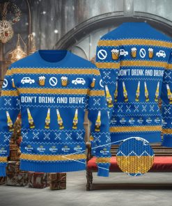 Corona Don’t Drink And Drive Blue Knitted 3D Sweater Gift For Xmas