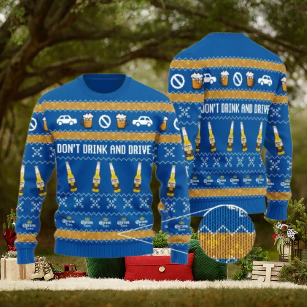 Corona Don’t Drink And Drive Ugly Blue Sweater Corona Don’t Drink And Drive Ugly Blue Sweater