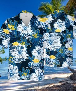 Corona Extra Beer Floral Pattern Hawaiian Shirt