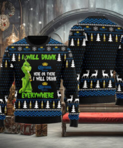 Corona Extra Grinch Will Drink Everywhere Ugly Sweater