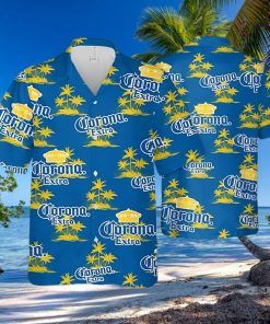 Corona Extra Island Pattern Hawaiian Shirt Gift For Beach Vacation