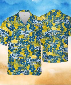 Corona Extra Tropical Flower Pattern Hawaiian Shirt Beach Gift For Friend