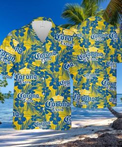 Corona Extra Tropical Flower Pattern Hawaiian Shirt Beach Gift For Friend