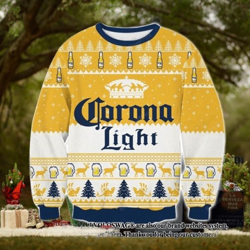 Corona Light Beer Ugly Christmas Wool Knitted Sweater