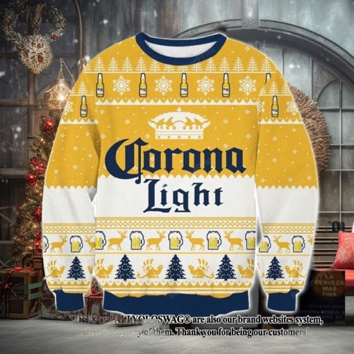 Corona Light Beer Ugly Christmas Wool Knitted Sweater
