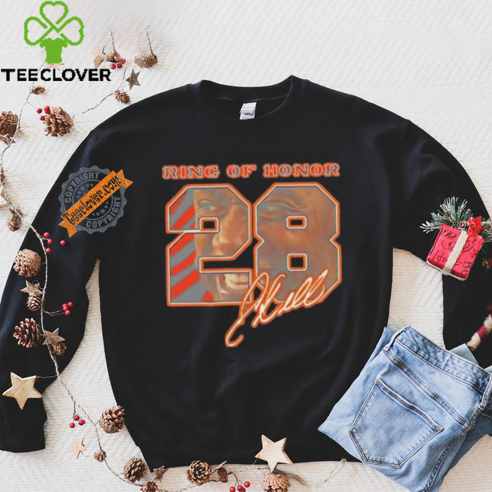Correy Dillon 28 Cincinnati Bengals football ring of honor signature shirt Correy Dillon 28 Cincinnati Bengals football ring of honor signature shirt