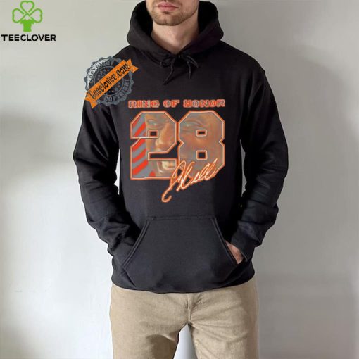 Correy Dillon 28 Cincinnati Bengals football ring of honor signature shirt