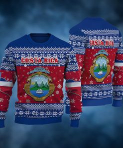 Costa Rica Football Ugly Christmas Sweater