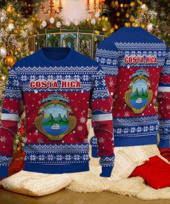 Costa Rica Football Ugly Christmas Sweater
