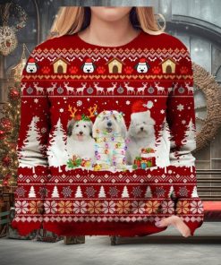 Coton De Tulear Ugly Christmas Holiday Sweater