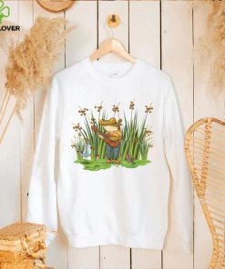 Cottagecore Frog Playing Guitar in Countrycore Aesthetic T Shirt