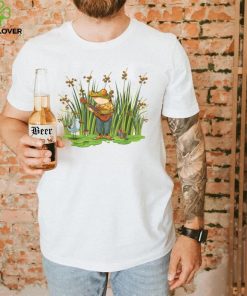 Cottagecore Frog Playing Guitar in Countrycore Aesthetic T Shirt