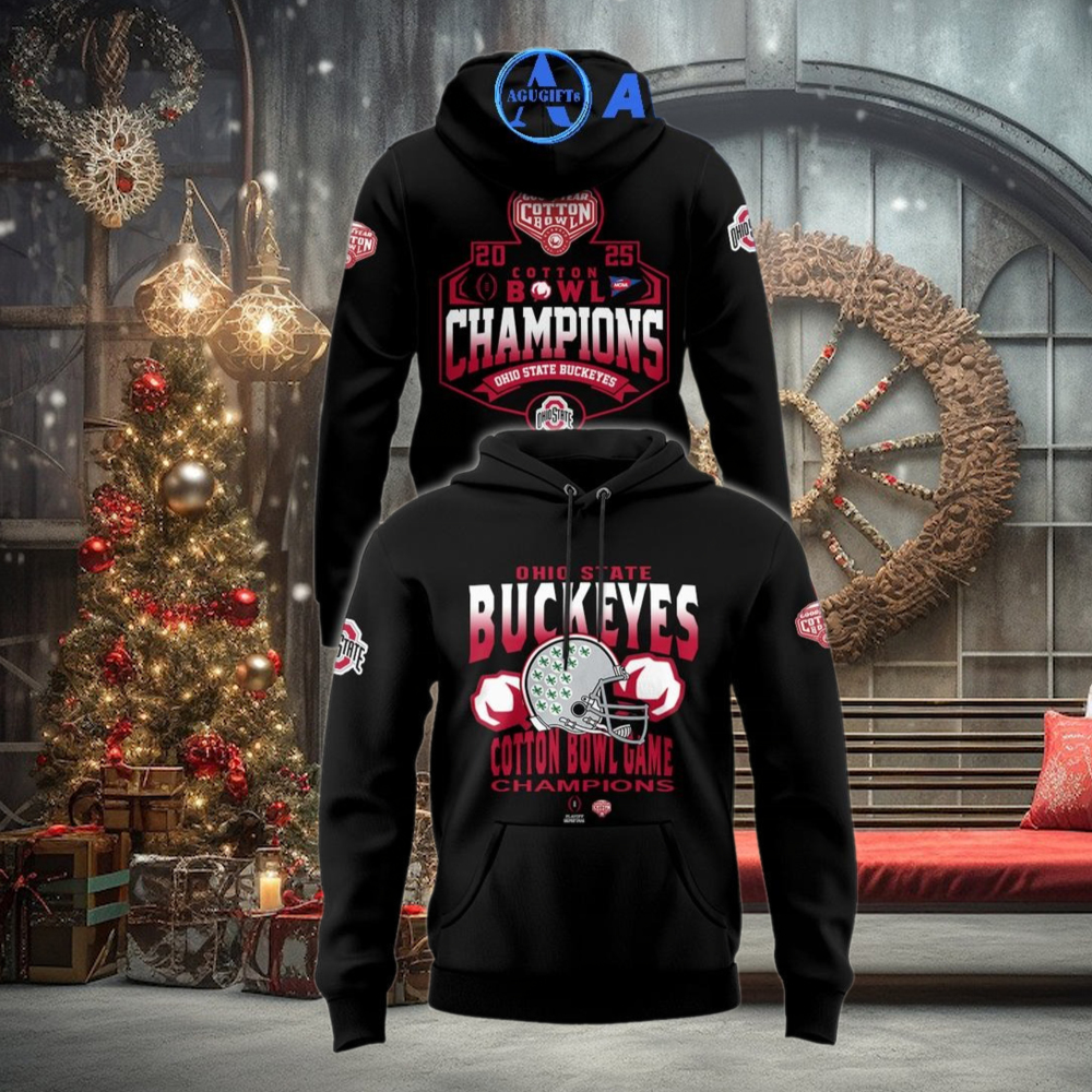 Cotton Bowl Champions 2025 For Ohio State Buckeyes For Fans Limited Hoodie Cotton Bowl Champions 2025 For Ohio State Buckeyes For Fans Limited Hoodie