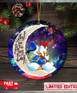 Couple Cute Duck Couple Love You To The Moon Galaxy Perfect Gift For Holiday Ornament