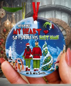 Couple, He Stole My Heart, Personalized Ornament, Christmas Gifts For Couple