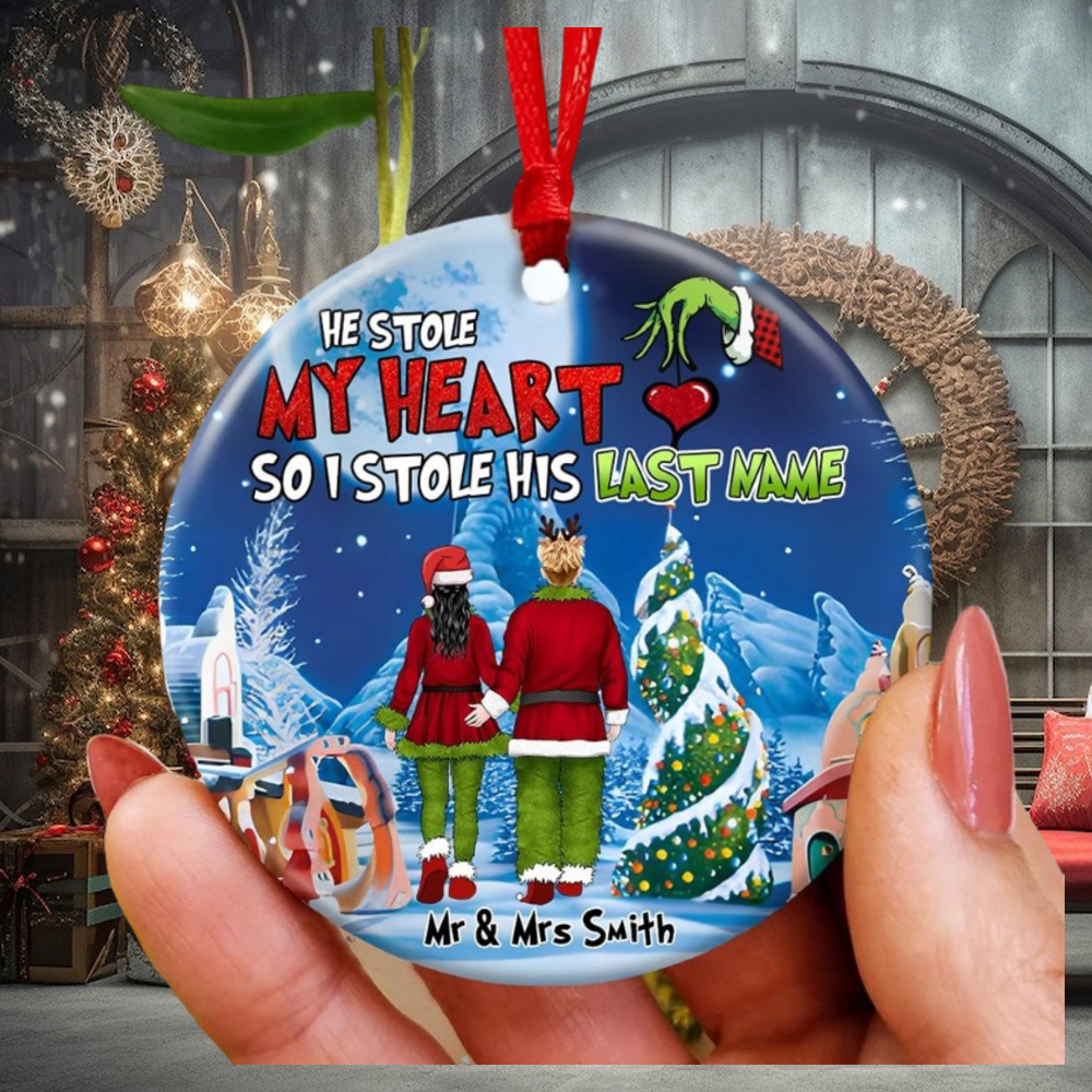 Couple, He Stole My Heart, Personalized Ornament, Christmas Gifts For Couple Couple, He Stole My Heart, Personalized Ornament, Christmas Gifts For Couple