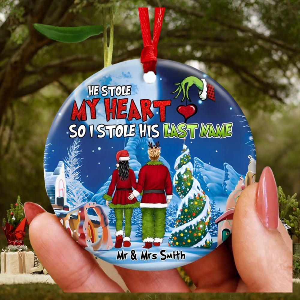 Couple, He Stole My Heart, Personalized Ornament, Christmas Gifts For Couple Couple, He Stole My Heart, Personalized Ornament, Christmas Gifts For Couple