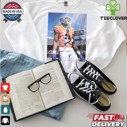 Courtland Sutton #14 of the Denver Broncos NFL Poster t hoodie, sweater, longsleeve, shirt v-neck, t-shirt