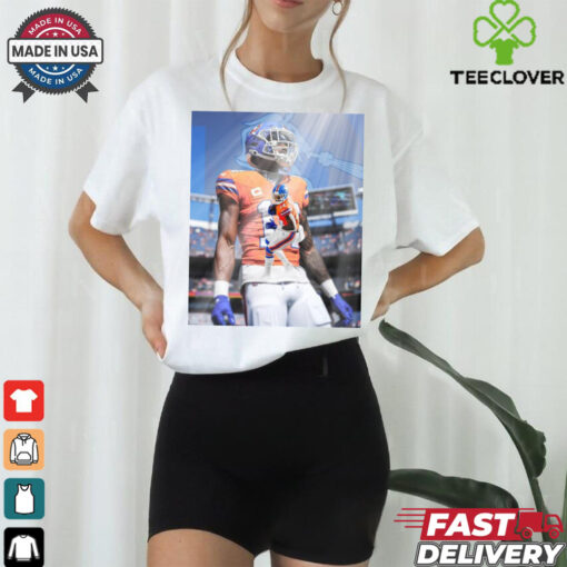 Courtland Sutton #14 of the Denver Broncos NFL Poster t hoodie, sweater, longsleeve, shirt v-neck, t-shirt