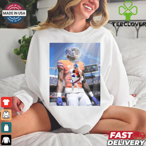 Courtland Sutton #14 of the Denver Broncos NFL Poster t hoodie, sweater, longsleeve, shirt v-neck, t-shirt