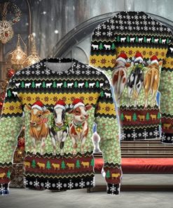 Cow Christmas Lights Ugly Sweater Christmas Style Gift For Men And Women