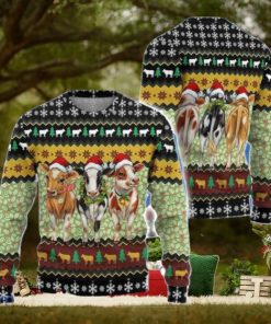 Cow Christmas Lights Ugly Sweater Christmas Style Gift For Men And Women